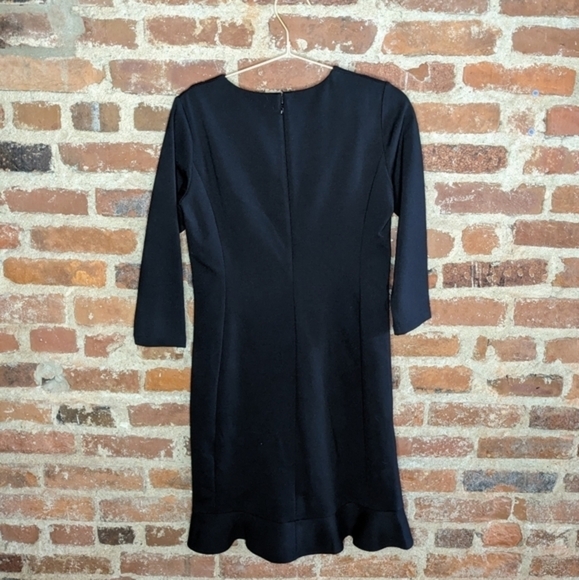 Ann Taylor Size 2 Black Lined Dress w/ Ruffled Bottom - Picture 6 of 9